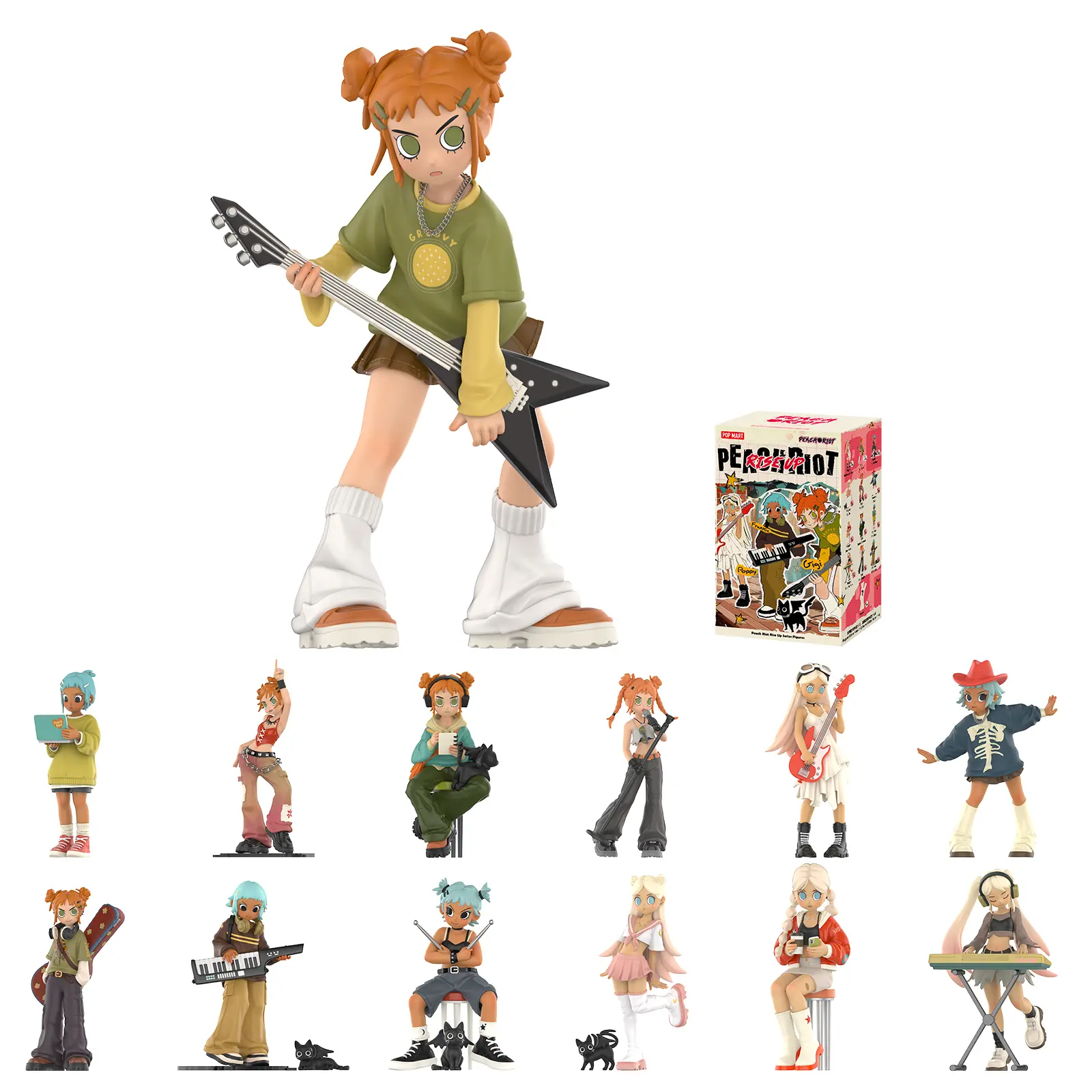 POP MART Peach Riot Rise Up Series Figures, Blind Box, Mystery Box POP MART Peach Riot Rise Up Series Figures, Blind Box, Mystery Box