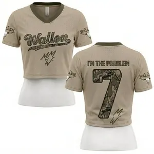 Still The Problem #7 Wallen Croptop Baseball Jersey | Country Music 2 Sided Unisex Baseball Jersey