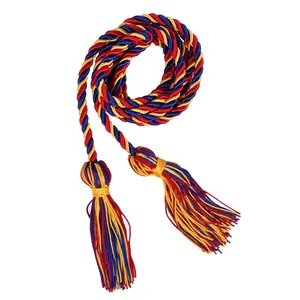 Red, Royal Blue and Gold Three Color Graduation Honor Cord