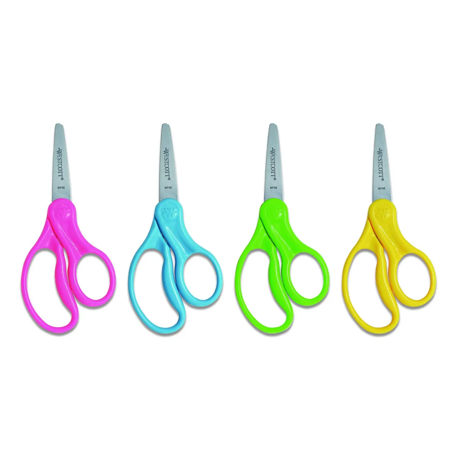 Westcott For Kids Scissors Pointed Tip 5" Assorted Straight Handles 13131