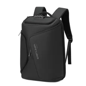 1pc Anti-theft Laptop Backpack, Thickened Sponge Back Pad, Relieve Shoulder Burden, Trolley Strap For Easy Trip, Water Resistant Wearproof Surface, Safety Password Lock, Multi-layer Partitioned Large Storage, Business Rucksack For Commute, Travel And Dail