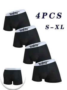 Men's Casual Briefs Set of 4, Soft Skin-Friendly Design, No Bunching, Perfect for Daily Wear and Travel Essentials