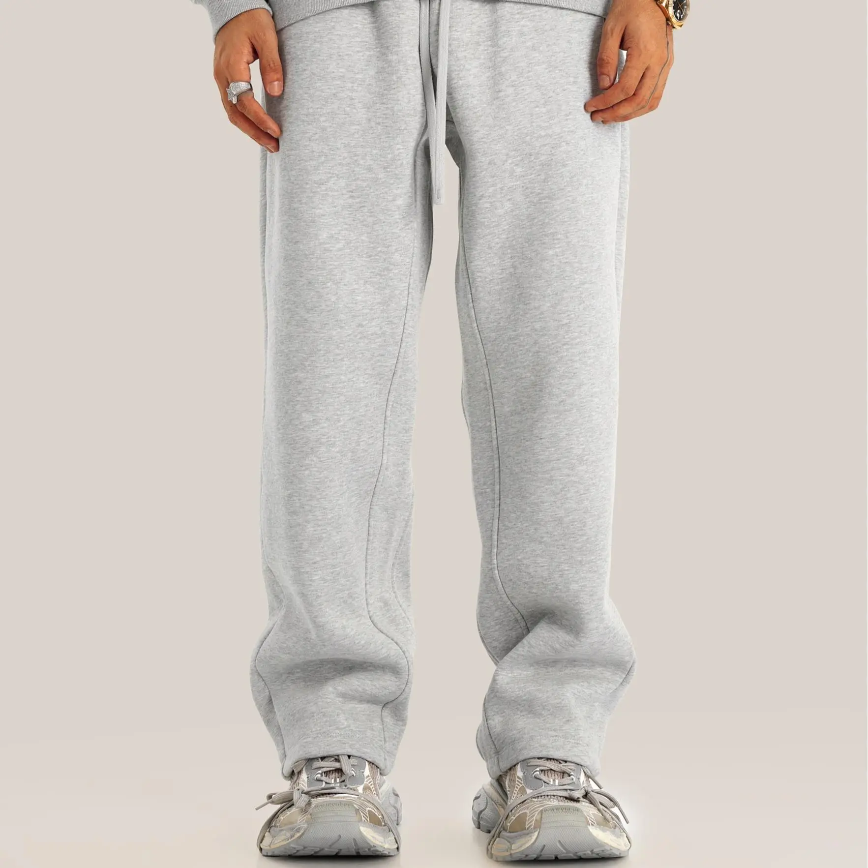 EVELLYHOOTD 600GSM Straight-Leg & Cuffed Baggy Fleece Sweatpants – Unisex Retro Streetwear for Spring, Fall & Winter | Soft & Cozy Fit【2025 New Drop】