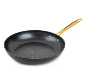 Thyme & Table Non-Stick 12" Signature Fry Pan, Black & Gold