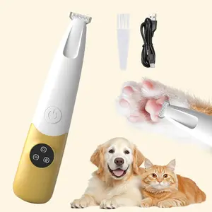 Rechargeable Pet Hair Trimmer Kit, Pet Paw Trimmer, Cordless Quiet Dog Trimmer for Grooming with LED Light, Small Dog Grooming Clippers for Dogs & Cats, Pet Grooming Tool,Waterproof, low noise pet shaver