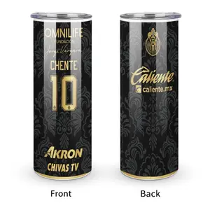 Chivas Guadalajara Black Tumbler 40oz with Handle, Durable Soccer Club Mug Fan Drinkware Gift, Premium Football Team Cup, Ideal Birthday Holiday Game Day Present for Loyal Sports Fans & Supporters