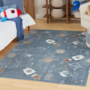 Nourison Astra Machine Washable Kids Space Indoor Area Rug