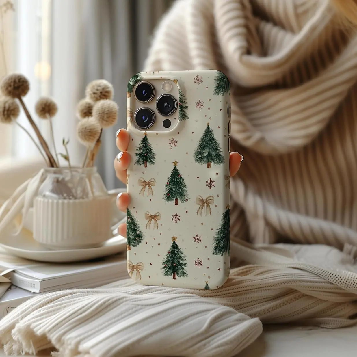 Christmas Tree Phone Case , Pattern Xmas Cover for iPhone 17 16 15 14 13 12 Pro, Gift For Him, Gift For Her Christmas Tree Phone Case , Pattern Xmas Cover for iPhone 17 16 15 14 13 12 Pro, Gift For Him, Gift For Her