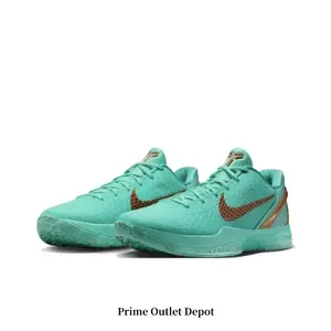 Mint Green & Copper Low-Top Retro Basketball Sneakers | Streetwear Shock-Absorbing Breathable Athletic Shoes