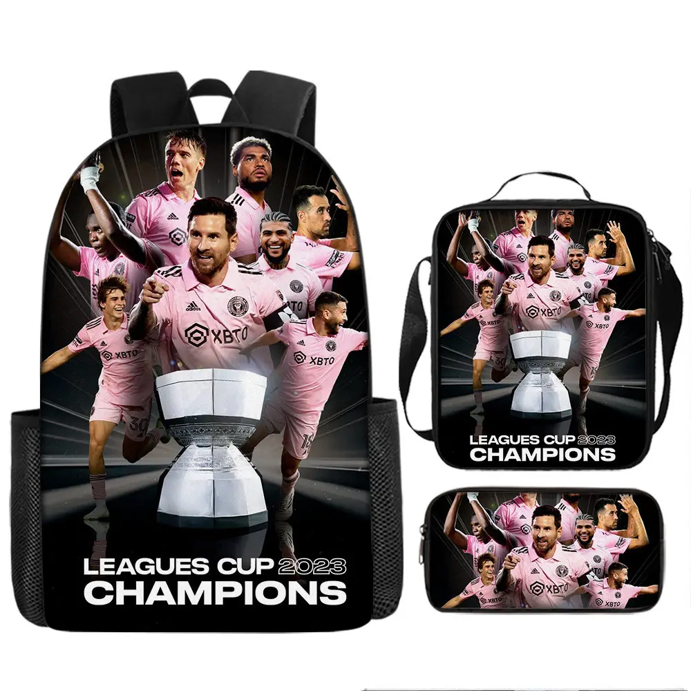 Backpack Set, 3 Piece Backpack Set With Lunch Box Pen Box , High Capacity Bookbag Lunch Bag Pencil Case Workplace Travel