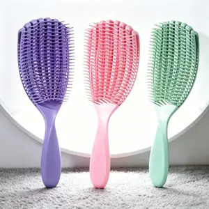 Smooth and smooth hair comb, Suitable for all hair types, Available for dry and wet hair, Flexible comb teeth for painless combing and cleaning, Unknot knots to reduce breakage, Detangling Brush, Detangler Brush