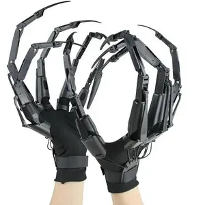 Articulated Finger Extensions with Gloves 3D Claw Hands Toys Scary Skeleton Hands for Cosplay