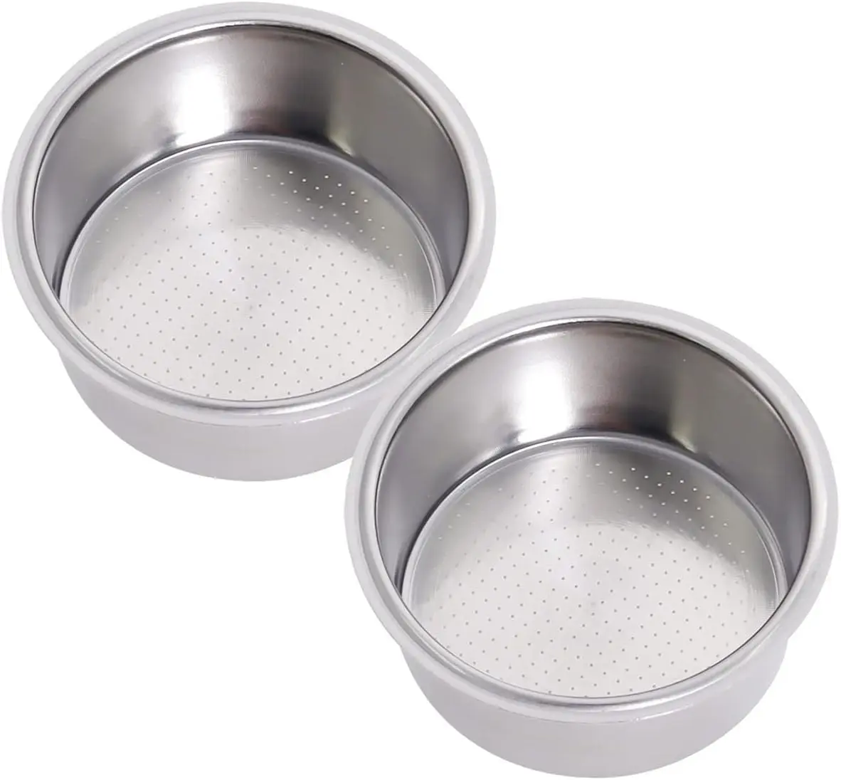 STARESSO Plus Sturdy Interchangeable Filter Basket 2-Pack - 53mm 304 Stainless Steel Bottomless Portafilter, Compatible with STARESSO Plus SP300 Portable Coffee Machine for Better Espresso