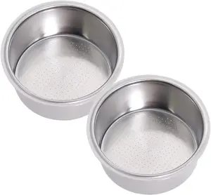 STARESSO Plus Accessory Filter Basket, 2 Packs 53mm 304 Stainless Steel Bottomless Portafilter Compatible with STARESSO Plus SP300 Portable Coffee Maker