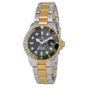 Steinhart Ocean 39 two-tone Men's Diver Watch WR300m Bezel Black-Gold/Dial Black 103-1086