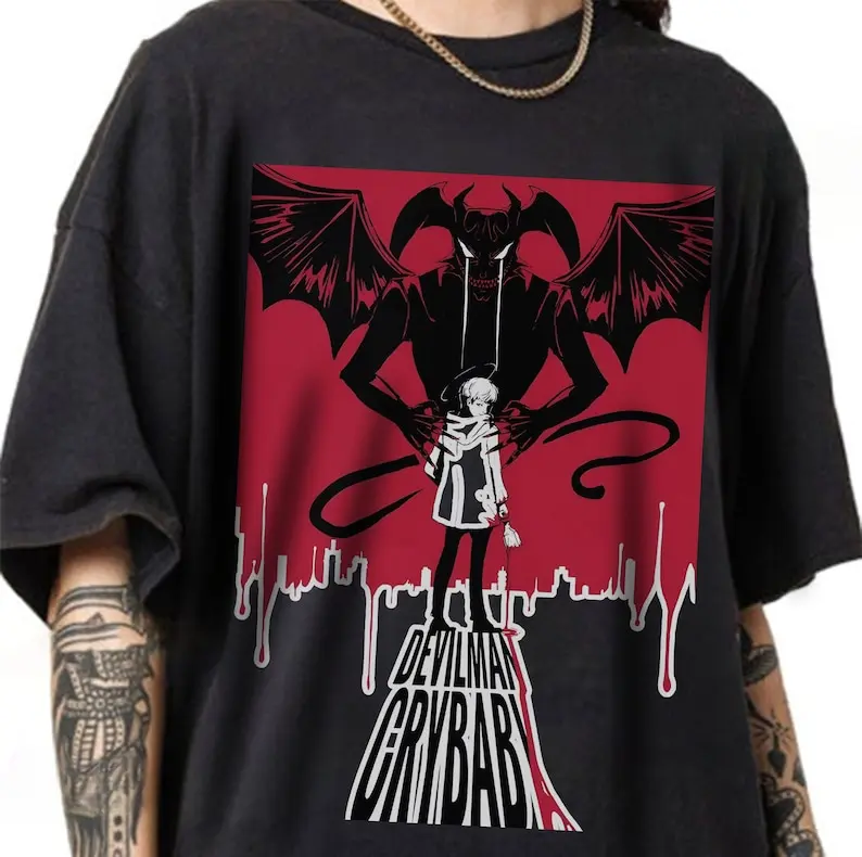 [Sale up to 30%] Devilman Crybaby Tee  Anime Manga Lovers Shirt, Graphic Japanese Vintage Special Anime T-shirt, Fan Gifts