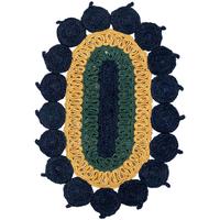 Navy Blue Yellow Green 2' x 3' 1