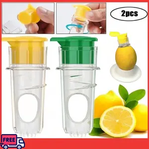 DG 2-Pcs Lemon Squeezer, Ergonomic Twist-Action ,Portable Manual Lemon Juicer, Compact  Handheld Lemon Press with Lids,Suitable for Birthday Gifts&Christmas gifts