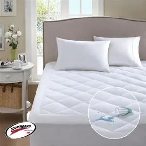 212 MAIN Serenity Waterproof Mattress Pad - Twin Size, Polyester Fill, White, Moisture Wicking Bedding Protector