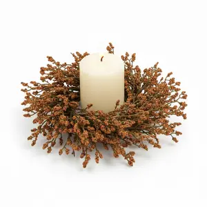 Fall Array Astilbe Candle Ring Pumpkin