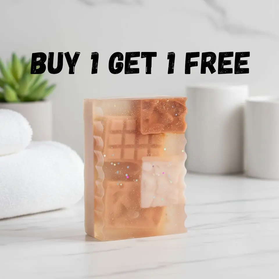 Chocolate Drizzle Handmade All Natural Goat Milk & Shea Butter Soap/Makeup Brush Cleaner. Cute Handcrafted Soap. Moisturizing Cleanser Body Care Gentle