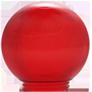 Polymer Products  Sphere 6 in. Prismatic Red Acrylic Replacement Globe- Pack Of 6