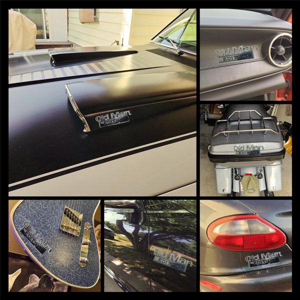 Premium Old Man Edition 3D Car Emblem Sticker Metal Badge Bumper Decals for Cars Trucks SUVs Side or Rear Tailgate Name Sticker - Gift for Drivers on Father's Day Retirement