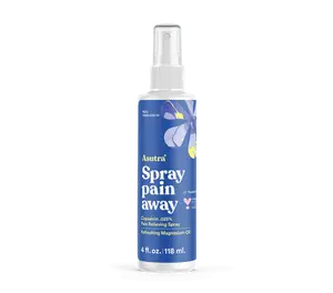 Asutra Spray Pain Away Soothing Oil Body Care - Ultra-Pure Odorless Non-Greasy Formula for Sore Muscles & Menstrual Cramps 4 fl oz