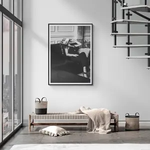 Fine Art Black And White Photography Print Woman with Magazine - Vogue Magazine Fashion Woman Portrait Fine Art Photography Home Decor, 5 Size, 8x12 to 27x40 inch, Room Decor, Unframed