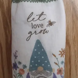 love grow let Double Hanging Kitchn Towel/Kitchen Towel/Hanging Towel/Double Hanging Towel/Refrigerator Towel/Stove Towel