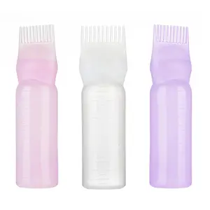 Three-Pack Hair Oil Applicator Bottles, Reusable Oil Dispenser, Professional Hair Care Tool Set, Plastic Material, No Ca Prop 65 Warning