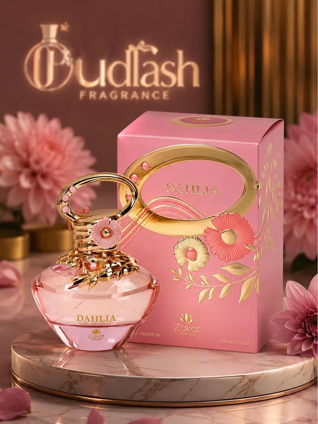 Zakat Parfums | Dahlia | Women's Fragrance | 100 ML - 3.4 OZ | Eau De Parfum | Litchi - Bergamot & Rose
