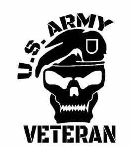 us army veteran skull vinyl decal sticker 5"