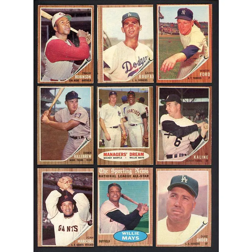 1962 Topps Baseball Near Set 559 Diff EX+/EX-MT Koufax Ford 541924