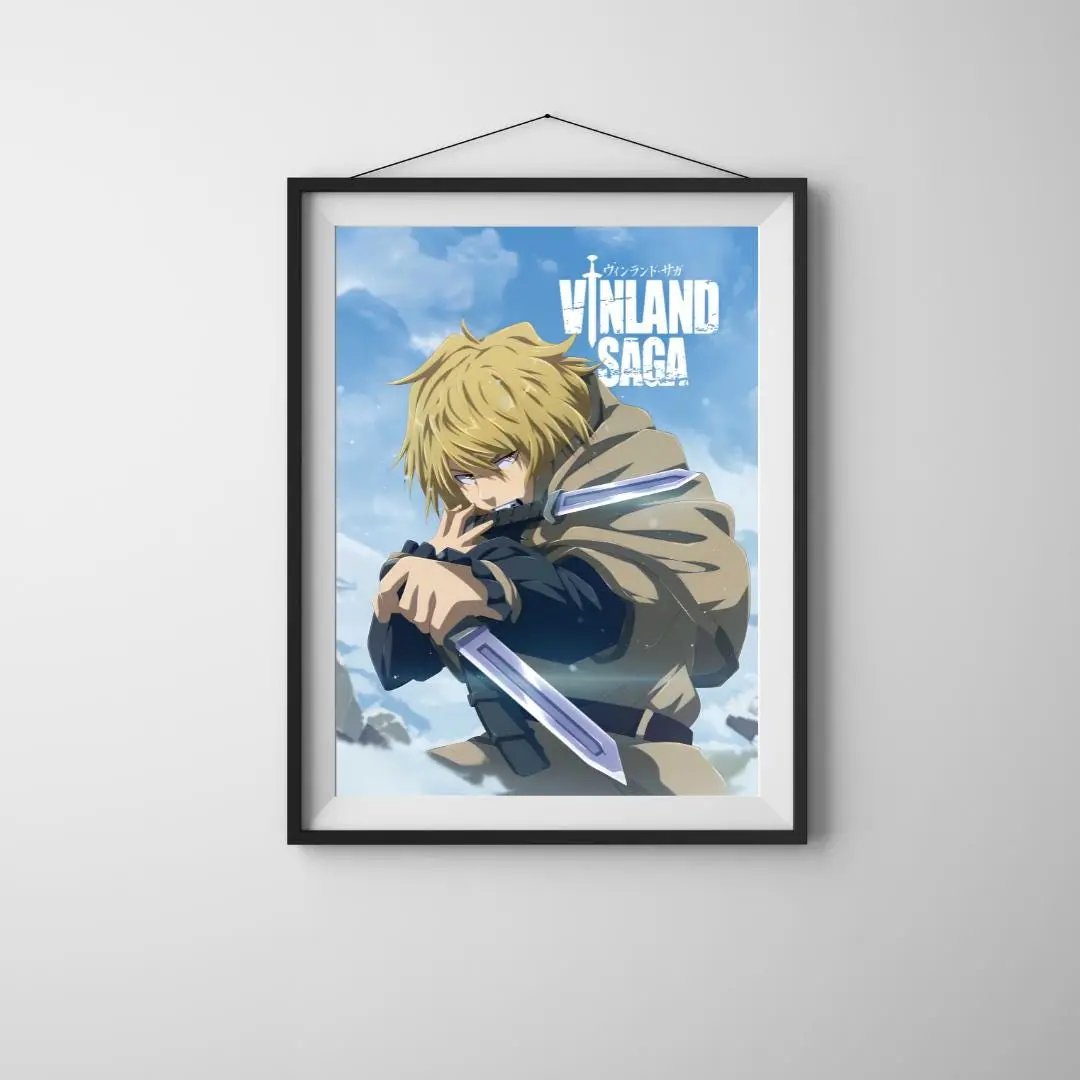 (Poster) Thorfinn Vinland Saga Anime Poster - Vintage Poster,Poster, Art Print, Wall Decor, Poster Print, Anime Wall Art