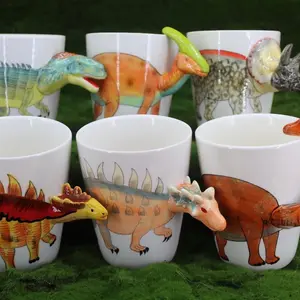 6 pc dinosaur 3D fun kids cup, Coffee Mug, Tea mug, Mug Set