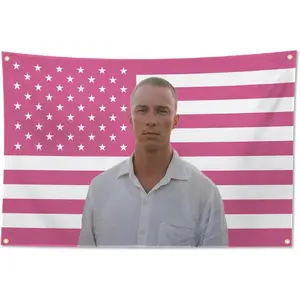 American Starkey Drew Pink 3x5 Ft Fade Resistant Polyester Flag for College Dorm Room Wall Decor Home Interior Decoration Hanging Metal Tapestry