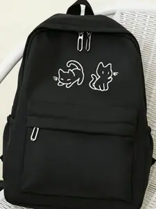 Cat Print Fashion Backpack, Versatile Large Capacity Casual Commute Bag, Stylish and Practical for Daily Use