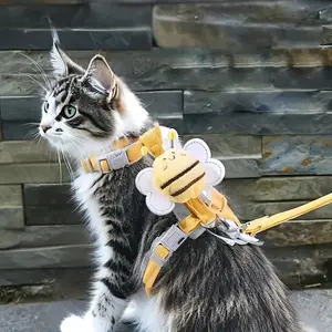 Cat Harness & Leash Set 🐱🐾 - Tear-Resistant, Adjustable Red H-Style Harness, Durable Cat Walking Leash, Black Friday Deal: Ideal Christmas/New Year Gift 🎁