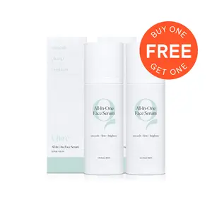 Qure All In One Hyaluronic Acid Serum for Face, Facial Serum With Niacinamides, Retinol, Lactic & Mandelic Acid, Bakuchiol, Peptides & Vitamin C Formulated For Fine Lines & Wrinkles