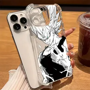 Popular Anime Super Saiyan Phone Case for iPhone 16, 15, 14, 13, 12, 11 Pro Max, X, XR, XS Max, 8, 7 Plus - Shockproof Transparent Soft Back Cover