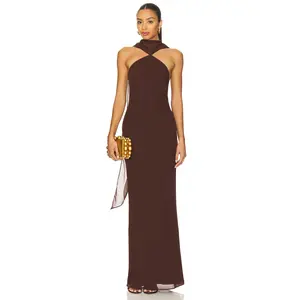 Amanda Uprichard Ashton Maxi Dress in Cocoa