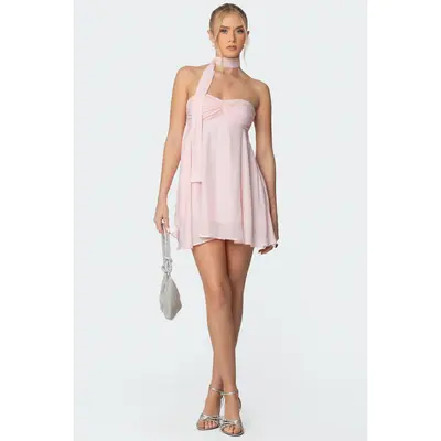 Tiffy Pink Multi Sequin Embroidered Strapless Mini Dress - TikTok Shop