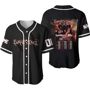 Evanescence North America Tour 2026 Baseball Jersey, Jersey for Men and Women, Baseball Jersey Style