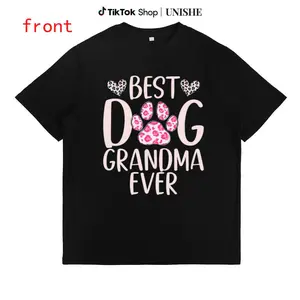 Dog Grandma Casual Cotton T-Shirt – 100% Cotton Short Sleeve