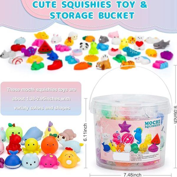 100‑Pack Mochi Squishy Toys Bulk | Party Favors for Kids 4‑8 & 8‑12 | Mini Kawaii Squishy Fidget Toys for Goodie Bags, Classroom Prizes, Birthday & Xmas Stuffers 100‑Pack Mochi Squishy Toys Bulk | Party Favors for Kids 4‑8 & 8‑12 | Mini Kawaii Squishy Fidget Toys for Goodie Bags, Classroom Prizes, Birthday & Xmas Stuffers
