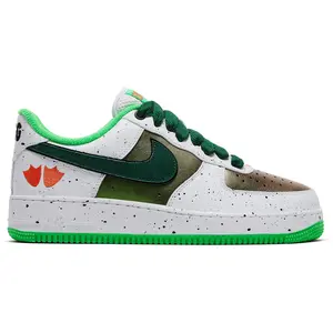 Nike Air Force 1 Low "Ducks of a Feather" University of Oregon Egg/Duck Player Edition Goat Exclusive Men's Casual Trainer, IU7613-100 White Green Fashion Shoe, Real Shoes, Sneaker, Footwear