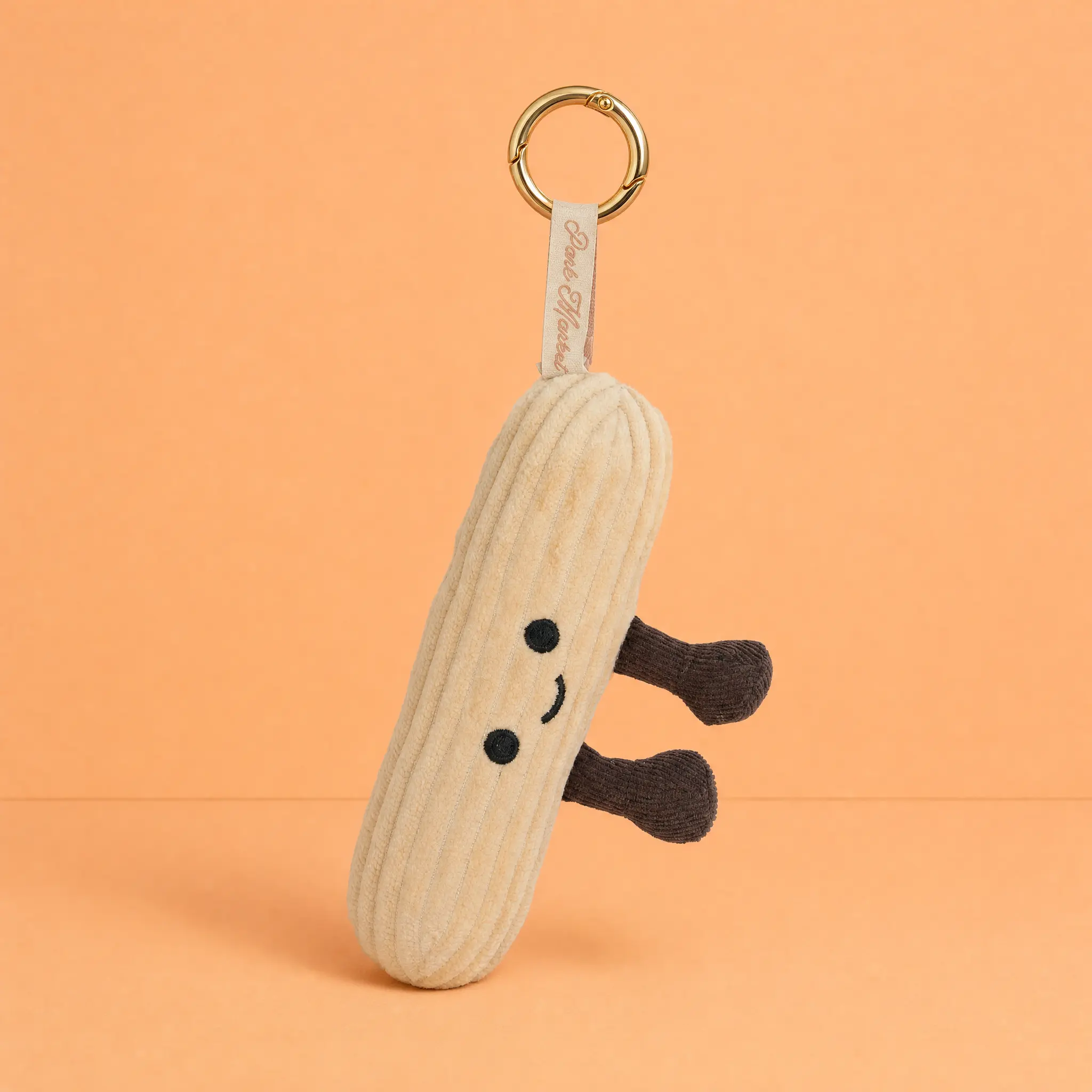 Churro Plush Bag Charm, Hand-Sewn Cinnamon Sugar Keychain, Collectible Snack Charm for Bags, Backpacks & Purses, Cute Aesthetic Clip-On Accessory | Park Market