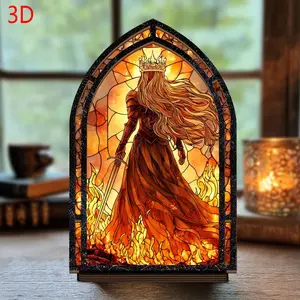 3D Fantasy Book Nook, Bookish Merch, Aelin Book Nook, Flame and Blade Fantasy Bookshelf Insert Decor Gift, Bookish Candle Holder, Book Nook Decor Gift(Candles Are Not Included), Ornaments