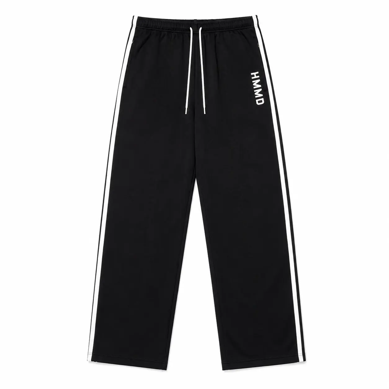 Human Made Dry Alls Track Sweatpants, Side Stripe Wide Leg Streetwear Pants, Relaxed Fit Unisex Bottoms